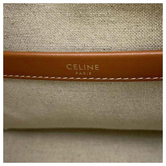 Céline All Over Print Thais Cabas Leather Small Shoulder Satchel Crossbody Bag - Picture 10 of 14